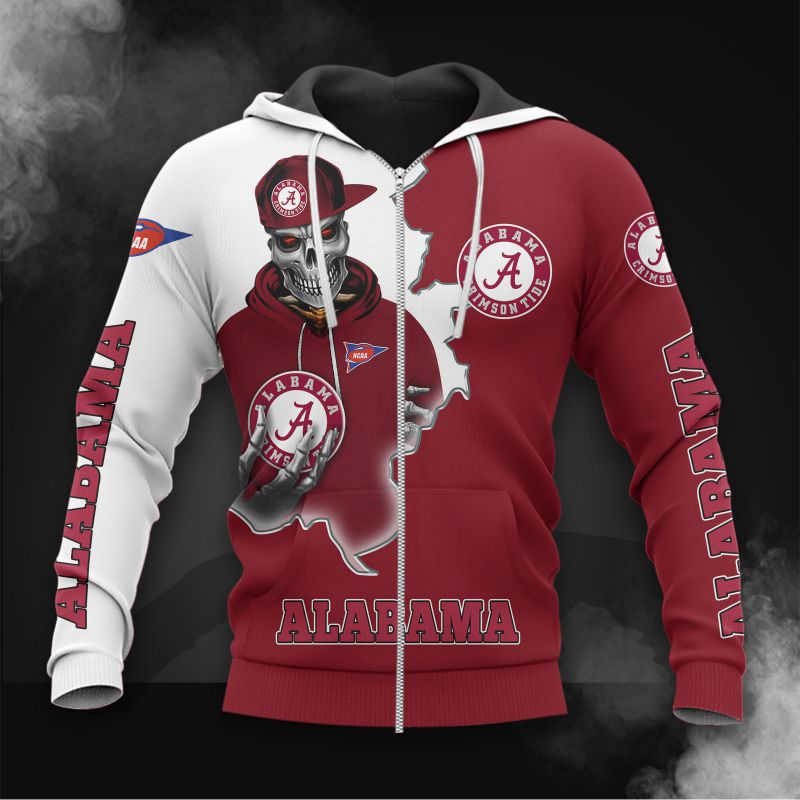Alabama Crimson Tide Skull Hoodie - Show Your Bama Pride